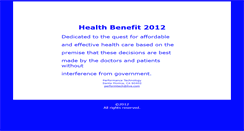 Desktop Screenshot of healthbenefit2012.com